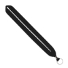 IMPORT Rush 1" Polyester Lanyard with Silver Crimp & Split-Ring - Black