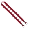 IMPORT Rush 1" Polyester 2-Ended Lanyard with Dual Silver Crimps & Split-Rings - Burgundy