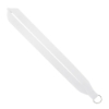 IMPORT Rush 1" Polyester Lanyard with Sewn Silver Split-Ring - White