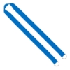 IMPORT Rush 1" Polyester 2-Ended Lanyard with Dual Sewn Silver Metal Split-Ring - Electric Blue