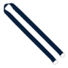 IMPORT Rush 1" Polyester 2-Ended Lanyard with Dual Sewn Silver Metal Split-Ring - Navy