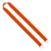 IMPORT Rush 1" Polyester 2-Ended Lanyard with Dual Sewn Silver Metal Split-Ring - Orange