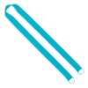 IMPORT Rush 1" Polyester 2-Ended Lanyard with Dual Sewn Silver Metal Split-Ring - Turquoise