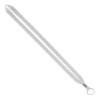 IMPORT Rush 1/2" Polyester Lanyard with Silver Crimp & Split-Ring - White