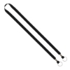 IMPORT Rush 1/2" Polyester 2-Ended Lanyard with Dual Silver Metal Crimp & Split-Ring - Black