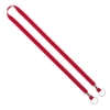 IMPORT Rush 1/2" Polyester 2-Ended Lanyard with Dual Silver Metal Crimp & Split-Ring - Red
