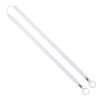 IMPORT Rush 1/2" Polyester 2-Ended Lanyard with Dual Silver Metal Crimp & Split-Ring - White