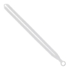 IMPORT Rush 1/2" Polyester Lanyard with Sewn Silver Metal Split-Ring - White