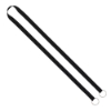 IMPORT Rush 1/2" Polyester 2-Ended Lanyard with Dual Sewn Silver Metal Split-Ring - Black