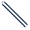 IMPORT Rush 1/2" Polyester 2-Ended Lanyard with Dual Sewn Silver Metal Split-Ring - Navy