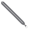 IMPORT Rush 3/4" Polyester Lanyard with Silver Crimp & Split-Ring - Cool Gray 8
