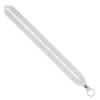 IMPORT Rush 3/4" Polyester Lanyard with Silver Crimp & Split-Ring - White