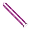 IMPORT Rush 3/4" Polyester 2-Ended Lanyard with Dual Silver Metal Crimp & Split-Ring - Rhodamine Red C