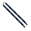 IMPORT Rush 3/4" Polyester 2-Ended Lanyard with Dual Silver Metal Crimp & Split-Ring - Navy