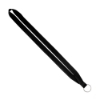 IMPORT Rush 3/4" Polyester Lanyard with Sewn Silver Metal Split-Ring - Black
