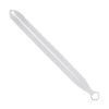 IMPORT Rush 3/4" Polyester Lanyard with Sewn Silver Metal Split-Ring - White