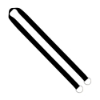 IMPORT Rush 3/4" Polyester 2-Ended Lanyard with Dual Sewn Silver Metal Split-Ring - Black
