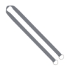IMPORT Rush 3/4" Polyester 2-Ended Lanyard with Dual Sewn Silver Metal Split-Ring - Cool Gray 8