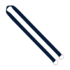 IMPORT Rush 3/4" Polyester 2-Ended Lanyard with Dual Sewn Silver Metal Split-Ring - Navy