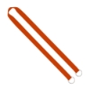 IMPORT Rush 3/4" Polyester 2-Ended Lanyard with Dual Sewn Silver Metal Split-Ring - Orange