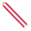 IMPORT Rush 3/4" Polyester 2-Ended Lanyard with Dual Sewn Silver Metal Split-Ring - Red