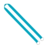 IMPORT Rush 3/4" Polyester 2-Ended Lanyard with Dual Sewn Silver Metal Split-Ring - Turquoise