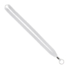 IMPORT Rush 5/8" Polyester Lanyard with Silver Crimp & Split-Ring - White
