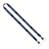 IMPORT Rush 5/8" Polyester 2-Ended Lanyard with Dual Silver Crimps & Split-Rings - Navy