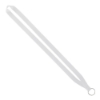 IMPORT Rush 5/8" Polyester Lanyard with Sewn Silver Metal Split-Ring - White