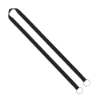 IMPORT Rush 5/8" Polyester 2-Ended Lanyard with Dual Sewn Silver Metal Split-Ring - Black