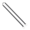 IMPORT Rush 5/8" Polyester 2-Ended Lanyard with Dual Sewn Silver Metal Split-Ring - Cool Gray 8