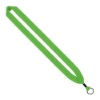 1" Cotton Lanyard with Metal Crimp & Metal Split-Ring - Lime Green