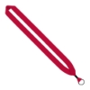 1" Cotton Lanyard with Metal Crimp & Metal Split-Ring - Red