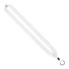 1" Cotton Lanyard with Metal Crimp & Metal Split-Ring - White