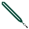 1" Cotton Lanyard with Metal Crimp & Metal Bulldog Clip - Forest Green