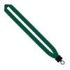1" Cotton Lanyard with Plastic Clamshell & O-Ring - Forest Green