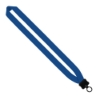 1" Cotton Lanyard with Plastic Clamshell & O-Ring - Royal Blue