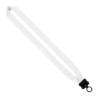 1" Cotton Lanyard with Plastic Clamshell & O-Ring - White