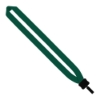 1" Cotton Lanyard with Plastic Clamshell & Bulldog Clip - Forest Green