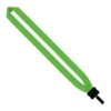 1" Cotton Lanyard with Plastic Clamshell & Bulldog Clip - Lime Green