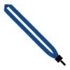 1" Cotton Lanyard with Plastic Clamshell & Bulldog Clip - Royal Blue