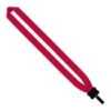 1" Cotton Lanyard with Plastic Clamshell & Bulldog Clip - Red