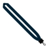 1" Cotton Lanyard with Plastic Clamshell & Swivel Snap Hook - Navy