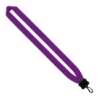 1" Cotton Lanyard with Plastic Clamshell & Swivel Snap Hook - Purple