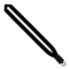 1" Cotton Lanyard with Plastic Snap-Buckle Release & O-Ring - Black