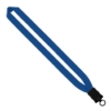 1" Cotton Lanyard with Plastic Snap-Buckle Release & O-Ring - Royal Blue