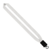 1" Cotton Lanyard with Plastic Snap-Buckle Release & O-Ring - White