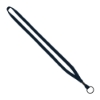 1/2" Cotton Lanyard with Metal Crimp & Split-Ring - Navy