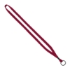 1/2" Cotton Lanyard with Metal Crimp & Split-Ring - Red