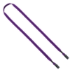 1/2" Cotton Double Bulldog Clip Lanyard - Purple